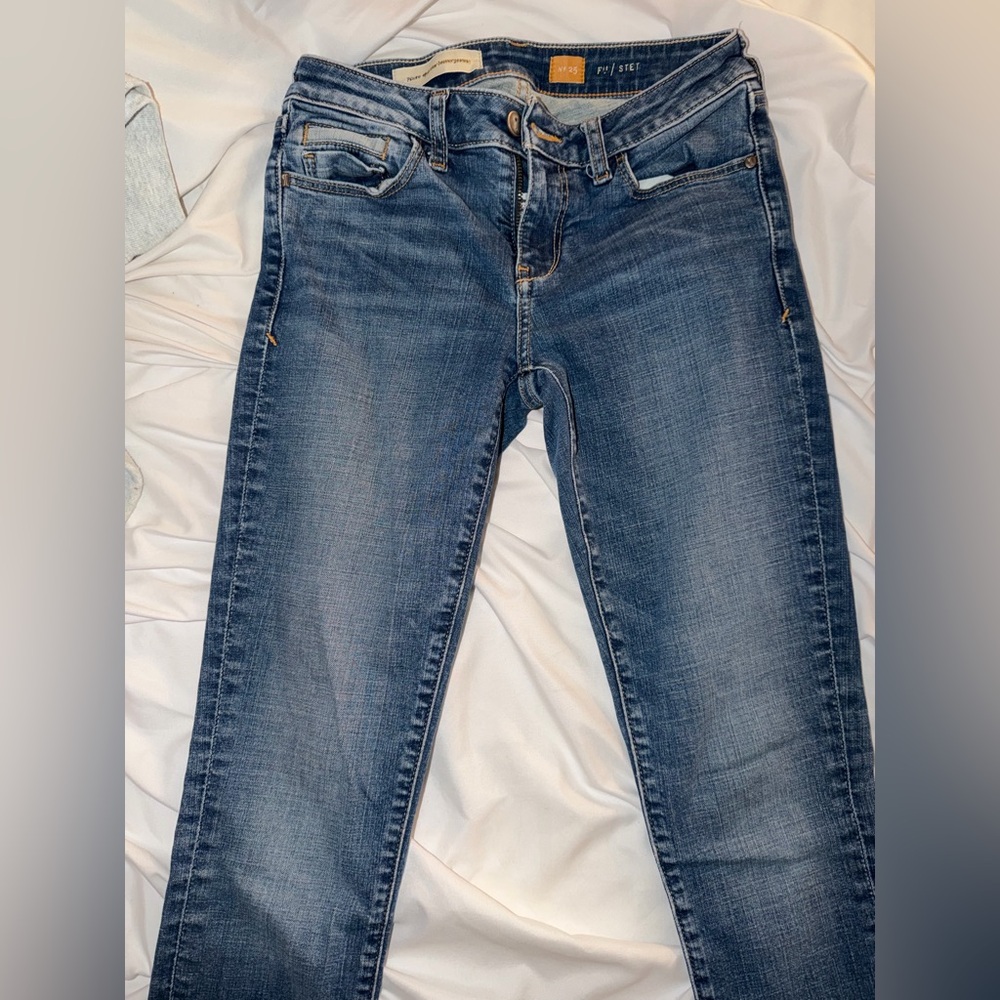 Pilcro Women's Skinny Jeans in Dark Blue